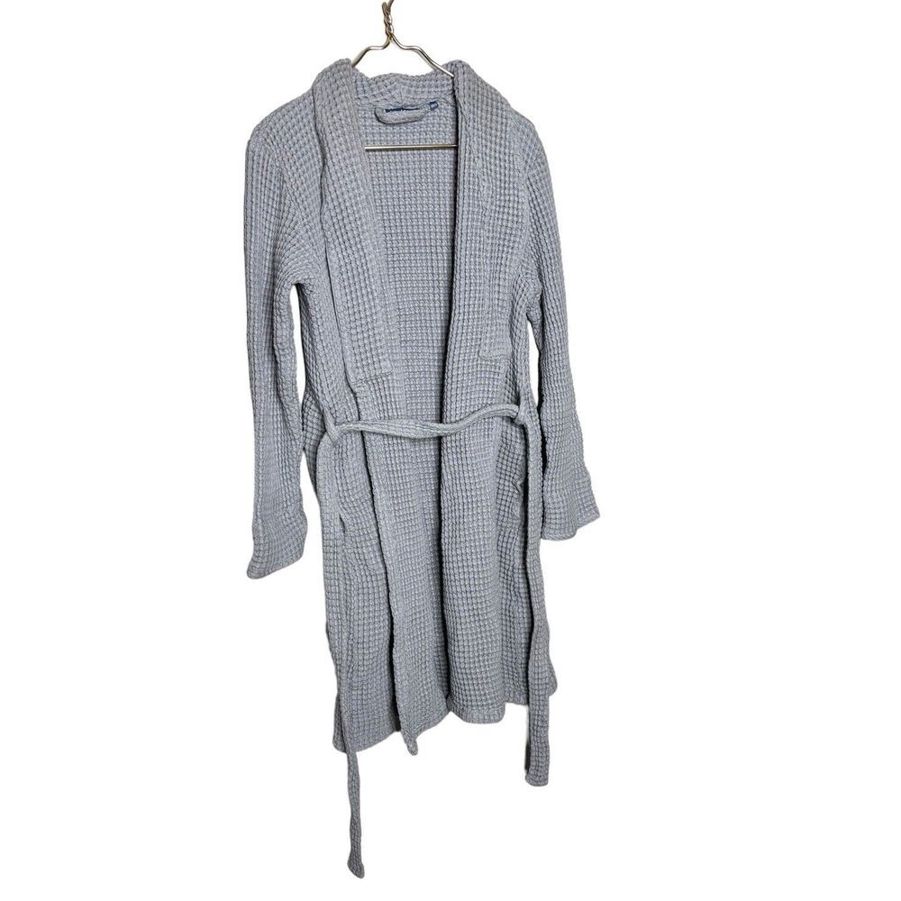 Brooklinen Light Gray Waffle Knit Robe